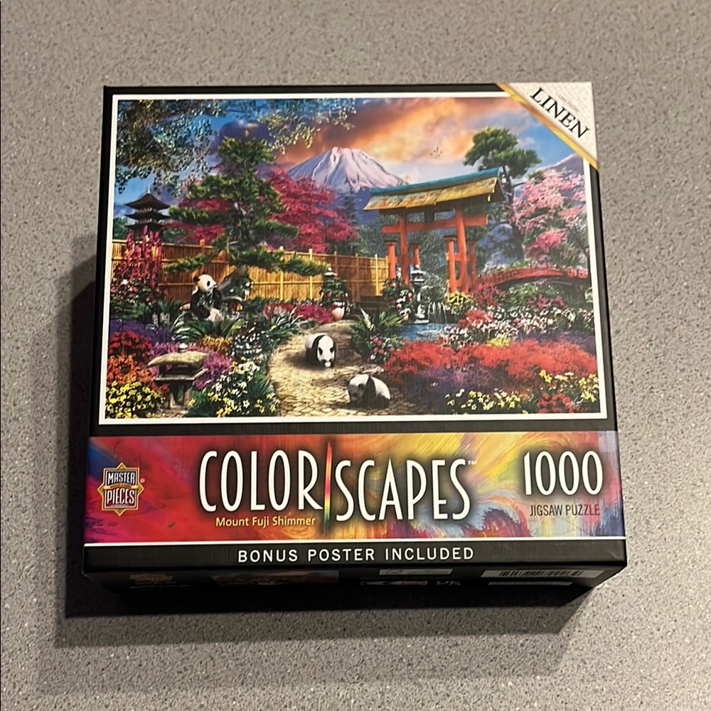 ColorScapes 1000-Piece Linen Jigsaw Puzzle - Mount Fuji Shimmer
